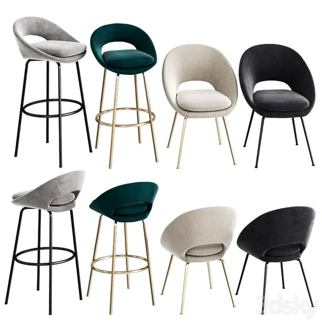 WEST ELM Orb set 3D Model WEST ELM Orb set 3D Model