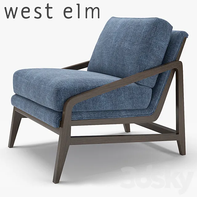 West Elm Peyton Armchair 3D Model