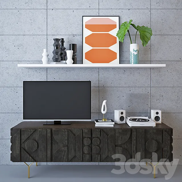 West Elm Pictograph and decor 3D Model