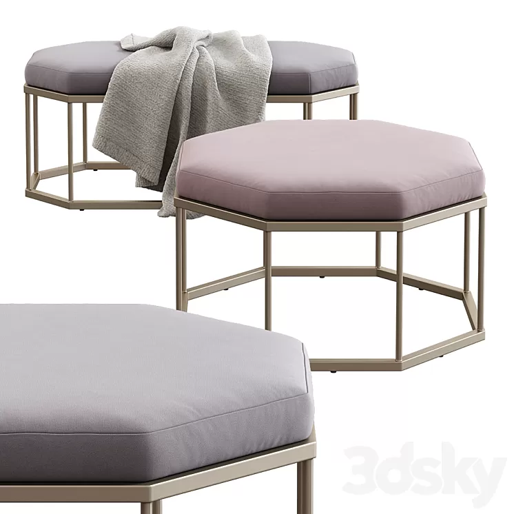 West Elm / Roar + Rabbit ™ Geo Ottoman 3D Model West Elm / Roar + Rabbit ™ Geo Ottoman 3D Model