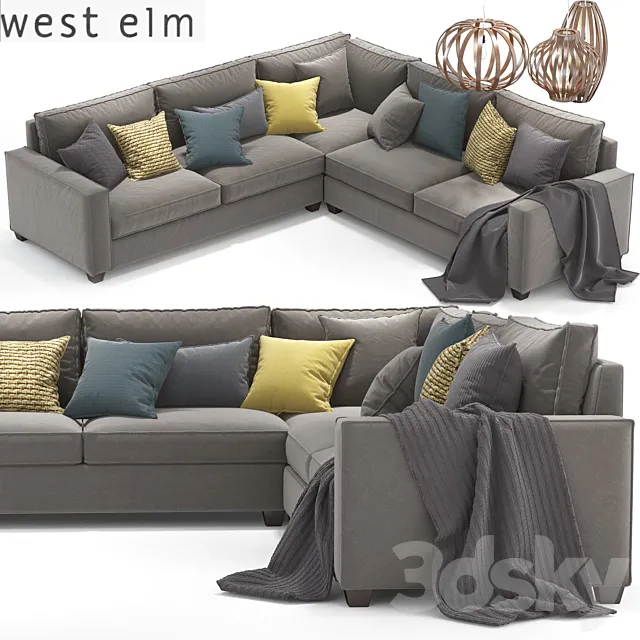 West elm set 01 3D Model West elm set 01 3D Model