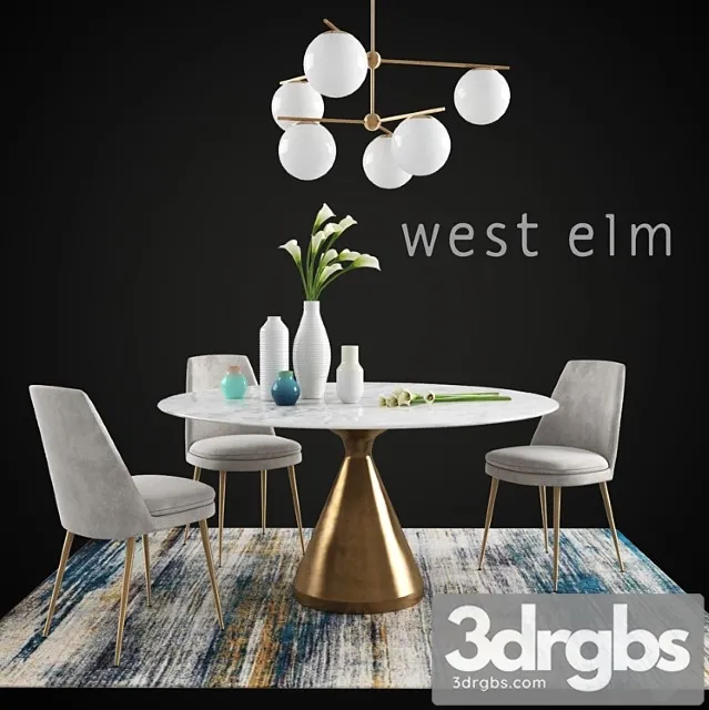 West elm set 2 3D Model Download