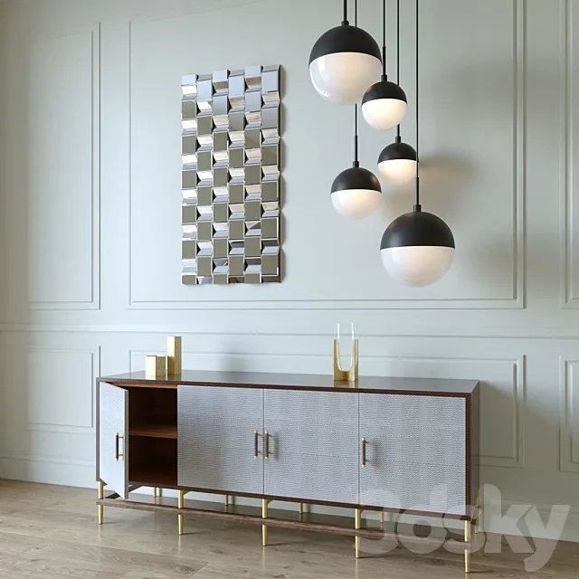 West elm set 3D Model West elm set 3D Model