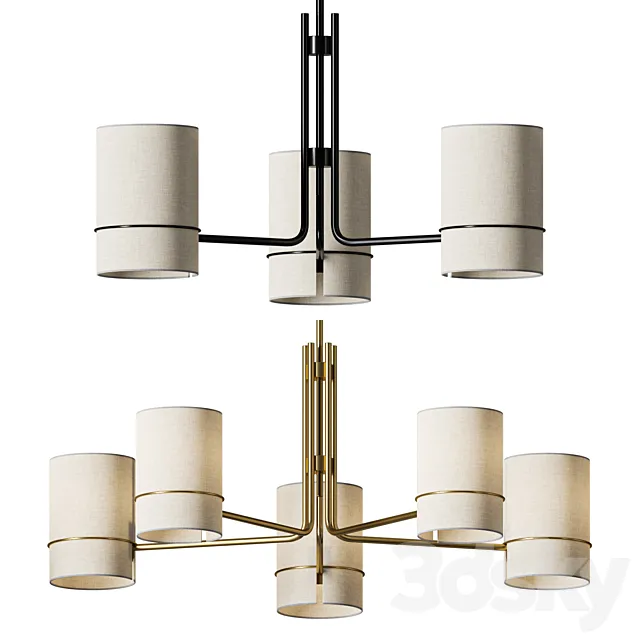 West Elm Shaw Chandelier 3D Model West Elm Shaw Chandelier 3D Model