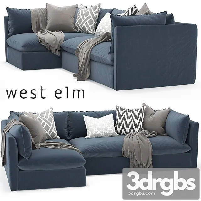 West elm Shelter sectional sofa 2 3D Model Download West elm Shelter sectional sofa 2 3D Model Download