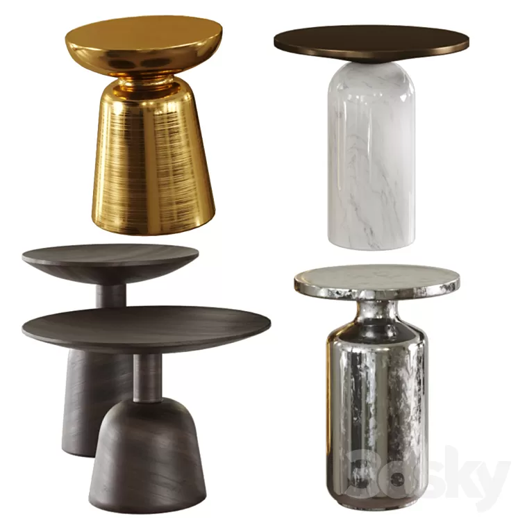 West elm side tables 3D Model Free Download West elm side tables 3D Model Free Download