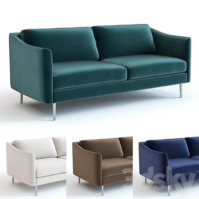West Elm Sloane Sofa 3D Model