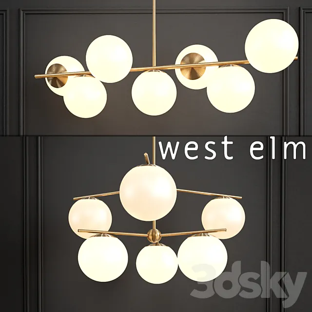 WEST ELM Spher Chandelier 3D Model WEST ELM Spher Chandelier 3D Model