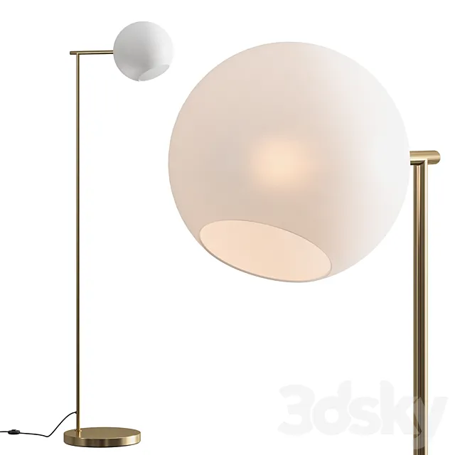 West Elm Staggered Glass Floor Lamp 3D Model West Elm Staggered Glass Floor Lamp 3D Model