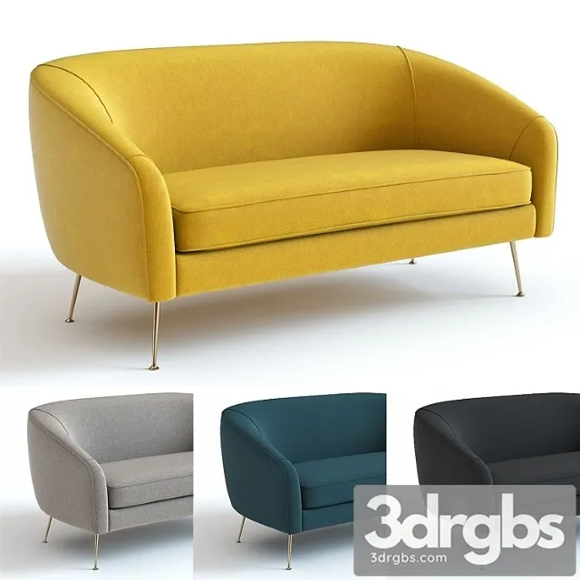 West Elm Stella Loveseat 3D Model Download West Elm Stella Loveseat 3D Model Download
