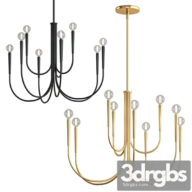 West elm swoop arm chandelier 3D Model Download