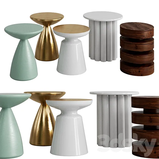 West elm tables 5 3DModel