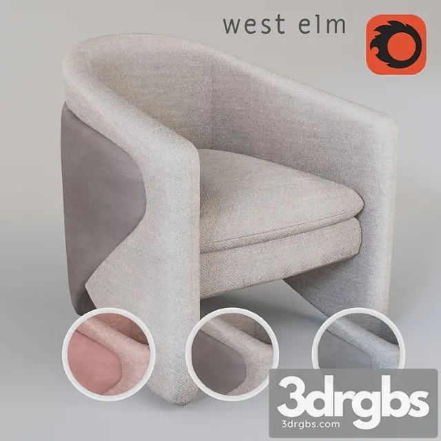 West elm (thea chair) 3D Model Download West elm (thea chair) 3D Model Download