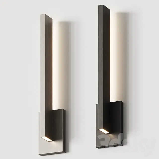 West Elm Thin Modern Sconce 3D Model West Elm Thin Modern Sconce 3D Model