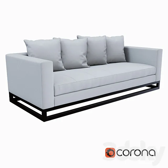 West Elm Toss-Back Down-Filled Sofa 3DModel West Elm Toss-Back Down-Filled Sofa 3DModel