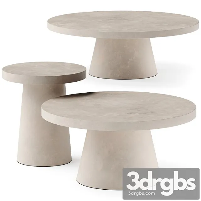 West Elm Two Tone Concrete Round Side Coffee Tables 3D Model Download West Elm Two Tone Concrete Round Side Coffee Tables 3D Model Download