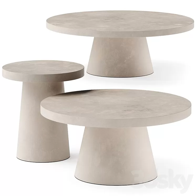 west elm Two-Tone Concrete Round Side Coffee Tables 3D Model Free Download west elm Two-Tone Concrete Round Side Coffee Tables 3D Model Free Download