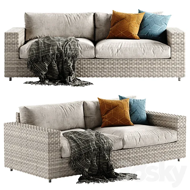 West Elm Urban sofa 3D Model