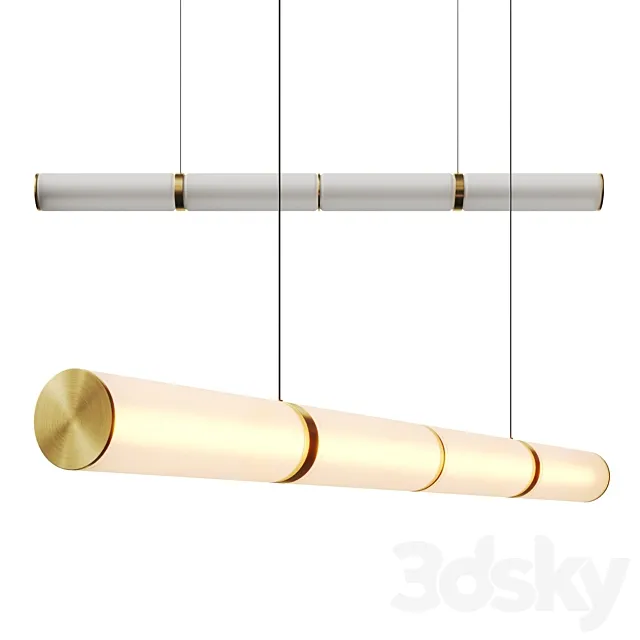 West Elm Zia Linear Pendant Lamp 3D Model