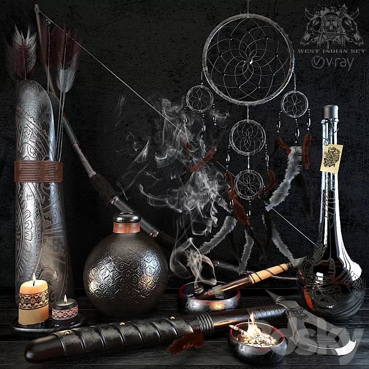 West indian set 3D Model