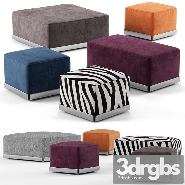 West Poufs Minotti 3D Model Download