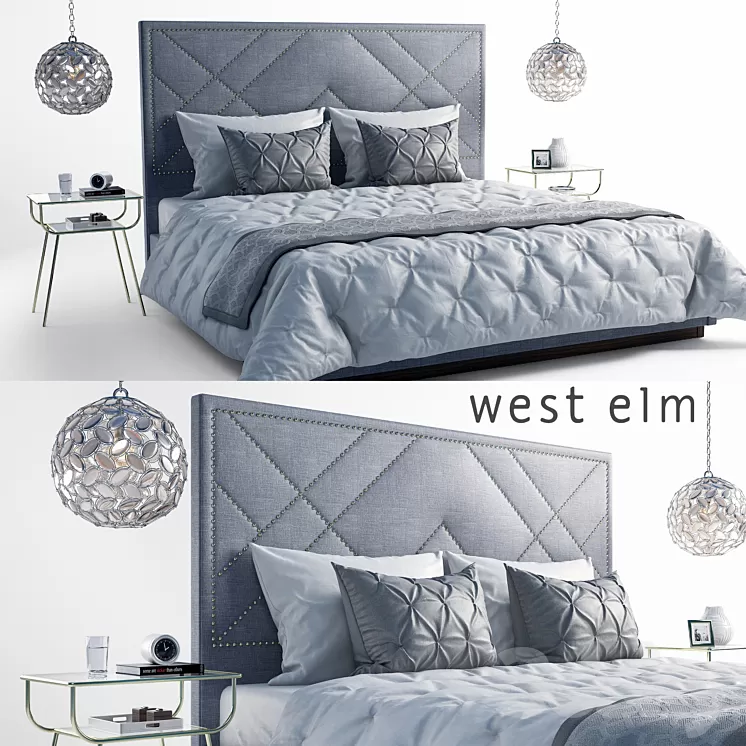 west_elm bed 3D Model west_elm bed 3D Model