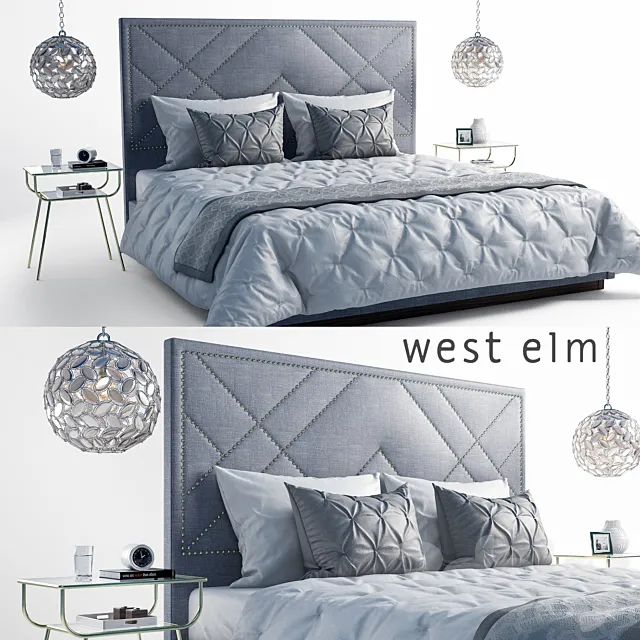 west_elm bed 3DModel