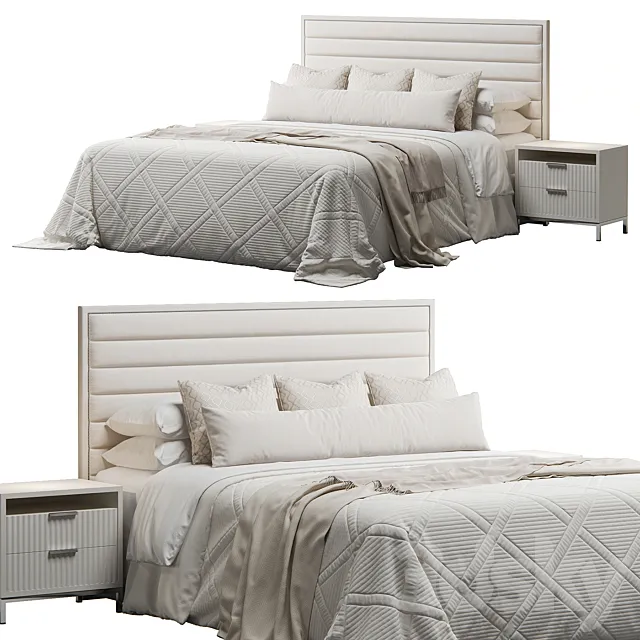 Westbury Rectangular Bed 3D Model Westbury Rectangular Bed 3D Model