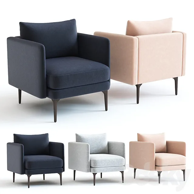 Western Elm Auburn Chair 3DModel Western Elm Auburn Chair 3DModel