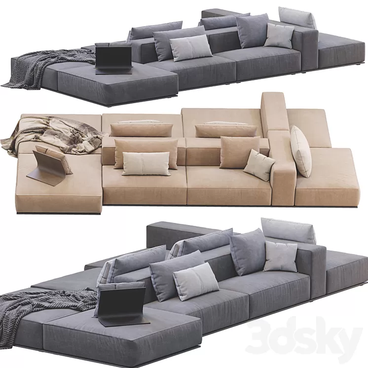 Westside Sofa By Poliform 3D Model