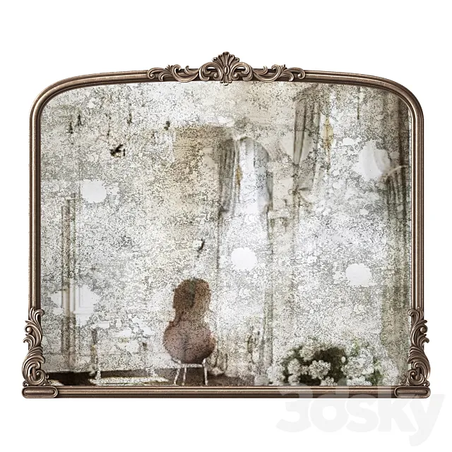 Westwing Collection Espejo de pared barroco Fabricio 3D Model