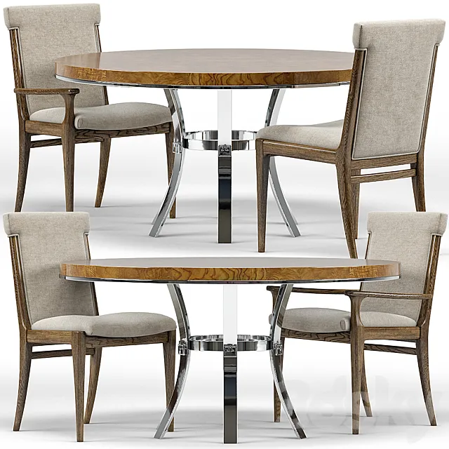 Westwood Chairs Bernhardt Soho Round Dining Table 3D Model