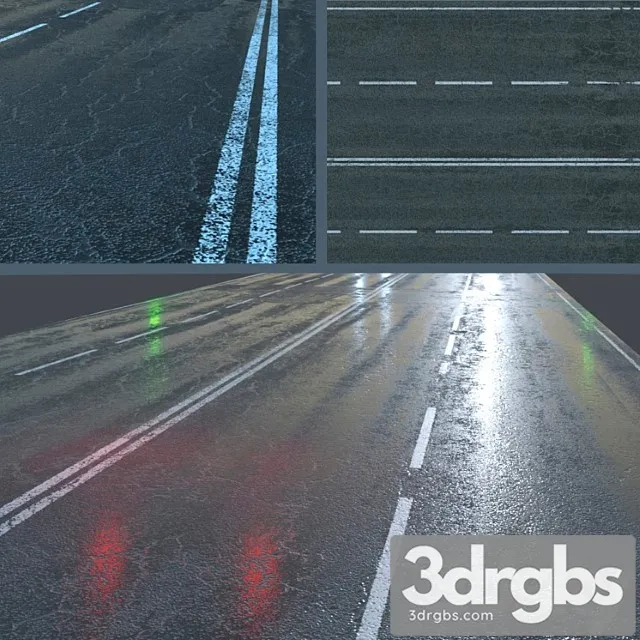 Wet Asphalt 3D Model Download Wet Asphalt 3D Model Download