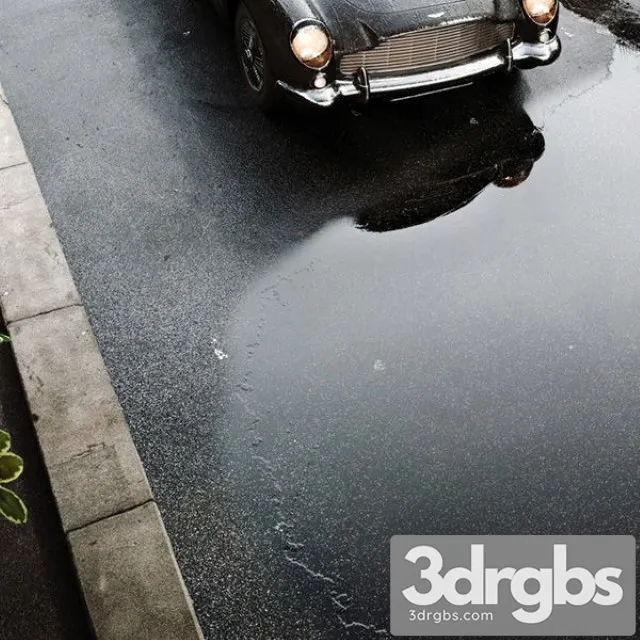 Wet Asphalt 3D Model Download