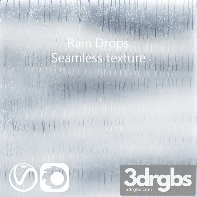 Wet glass – drops in the rain 2 3D Model Download