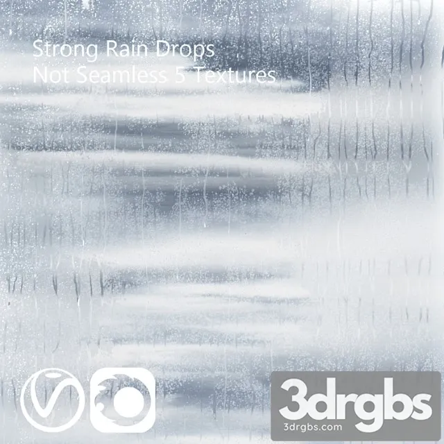 Wet glass – drops in the rain 3D Model Download