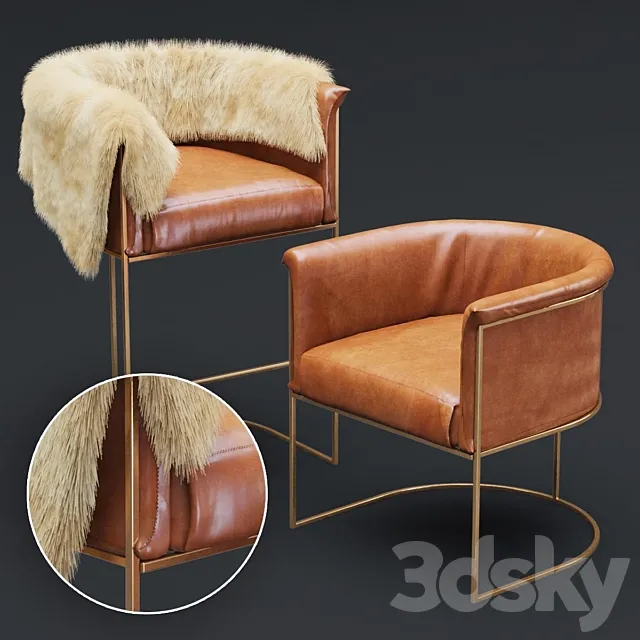 Wexler Barrel Back -armchair & bar stool-set02 3DModel Wexler Barrel Back -armchair & bar stool-set02 3DModel