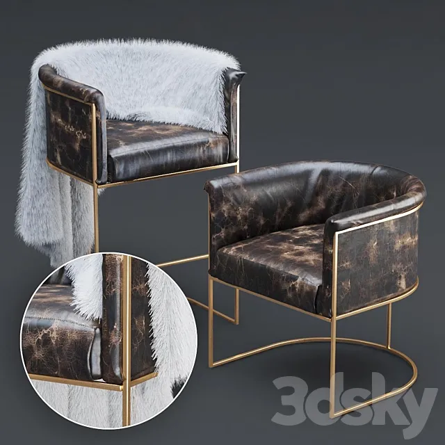 Wexler Barrel Back-armchair & bar stool-set03 3DModel Wexler Barrel Back-armchair & bar stool-set03 3DModel