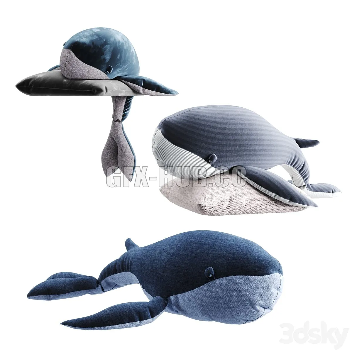 Whale_toy_set 3D Model Whale_toy_set 3D Model