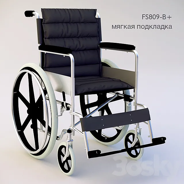 Wheelchair FS809-b 3D Model Wheelchair FS809-b 3D Model