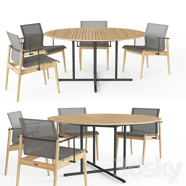 WHIRL table AND SWAY chair 3D Model