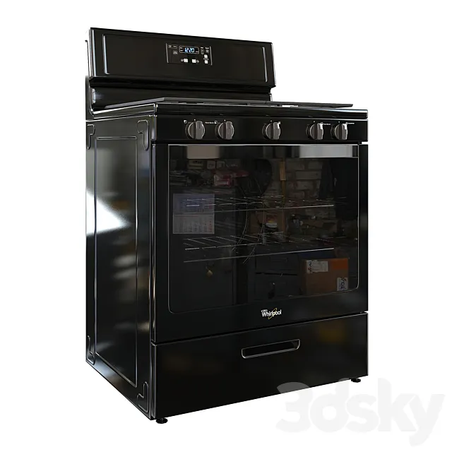 Whirlpool gas range 3DModel Whirlpool gas range 3DModel