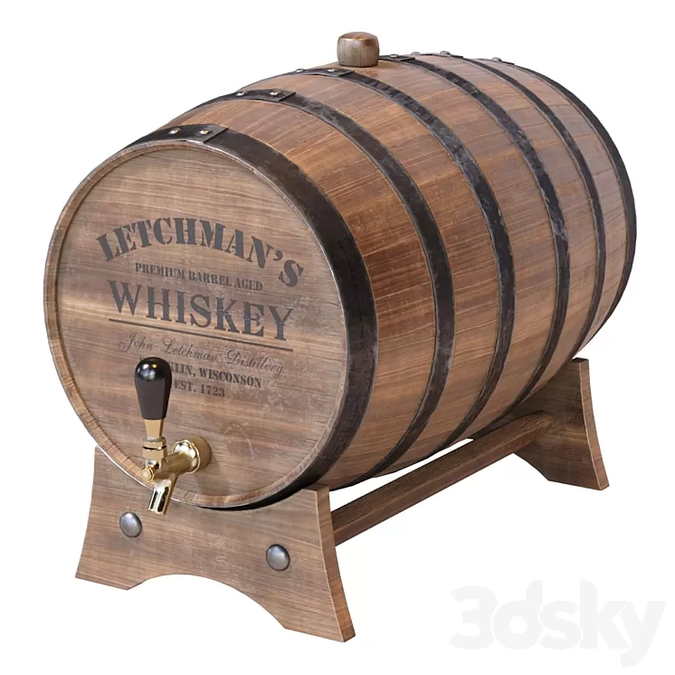 Whiskey Barrels 3D Model