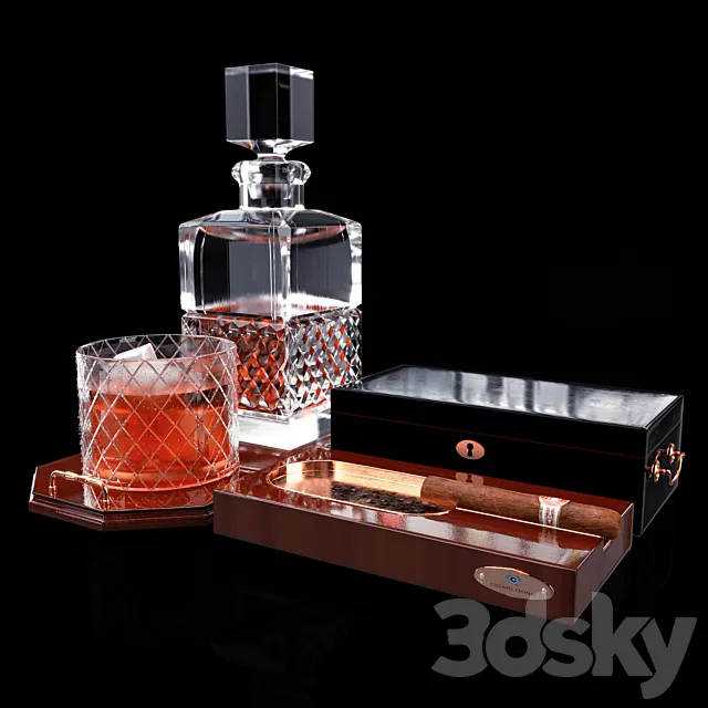 whiskey set 3DModel