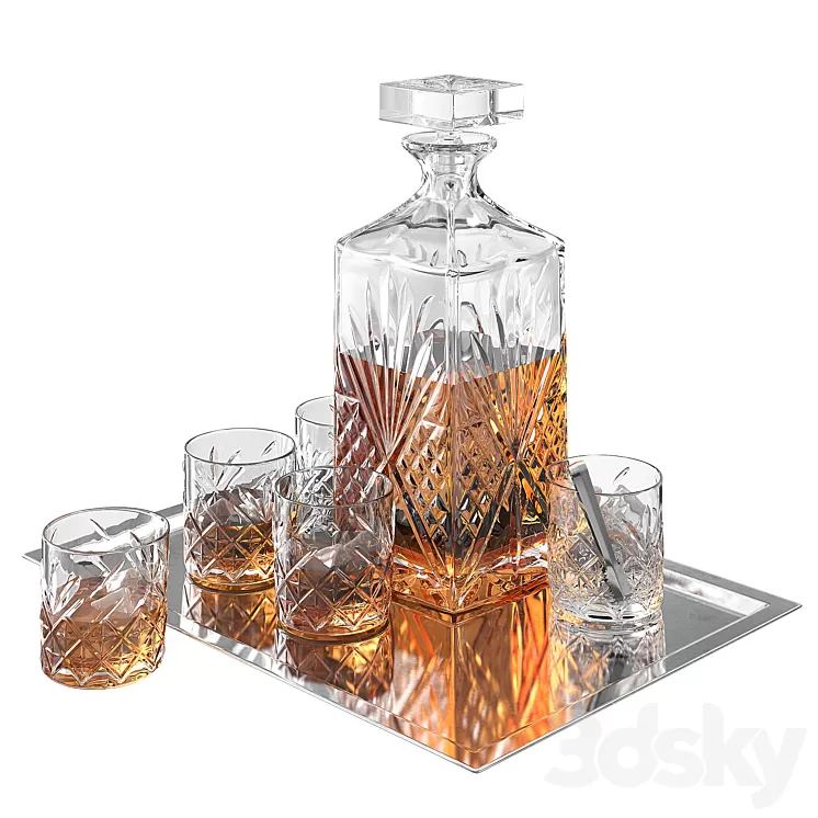 Whiskey tray 3D Model