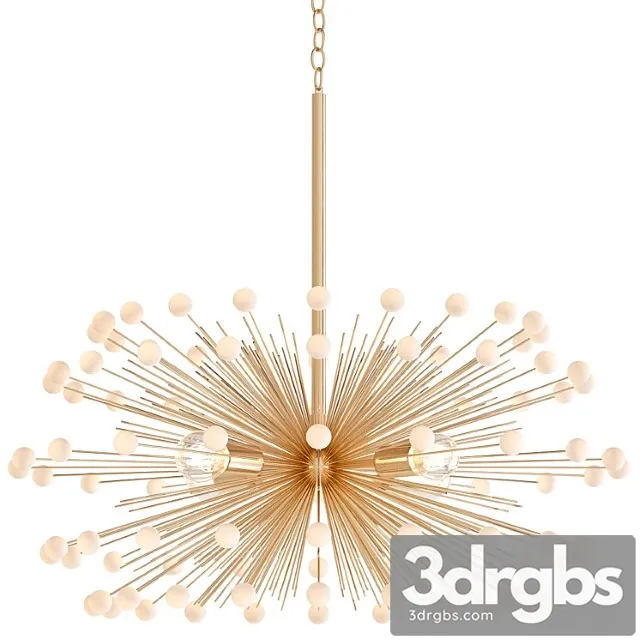 White beaded urchin chandelier sputnik 3D Model Download