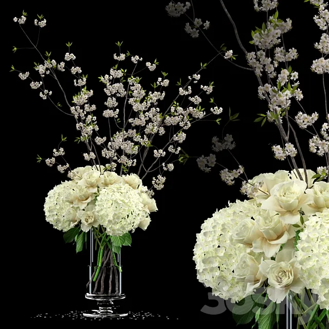 White bouquet 3DModel White bouquet 3DModel