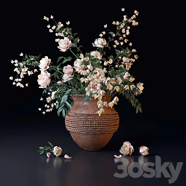 White bouquet 3DModel White bouquet 3DModel
