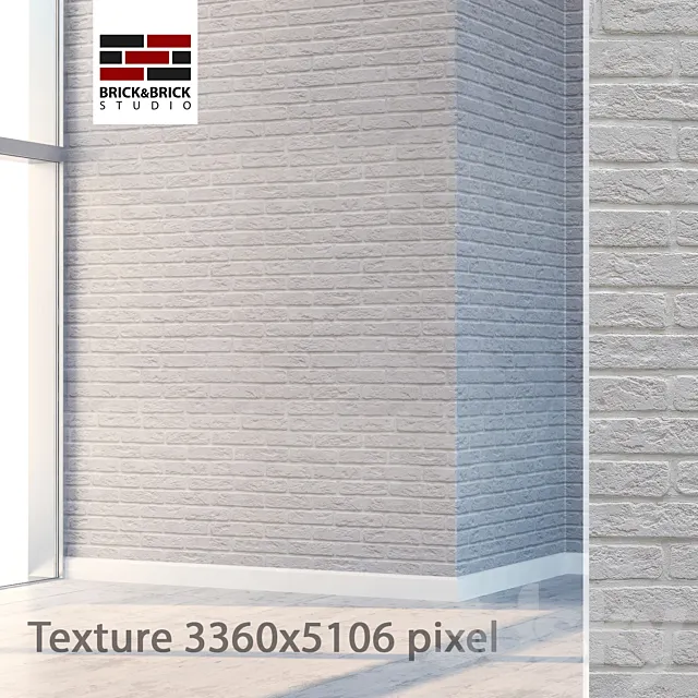 White brick 042 3D Model