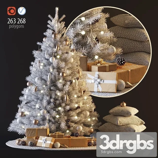 White Christmas Tree 3D Model Download - 3DSKY Decor Helper
